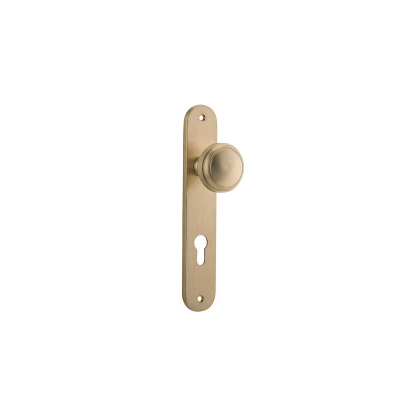 Door Knob Paddington Oval Euro Brushed Brass