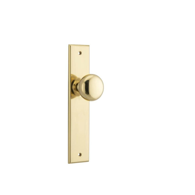 Door Knob Cambridge Chamfered Latch Polished Brass