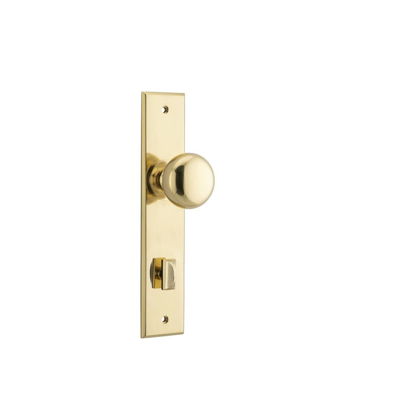 Door Knob Cambridge Chamfered Privacy Polished Brass