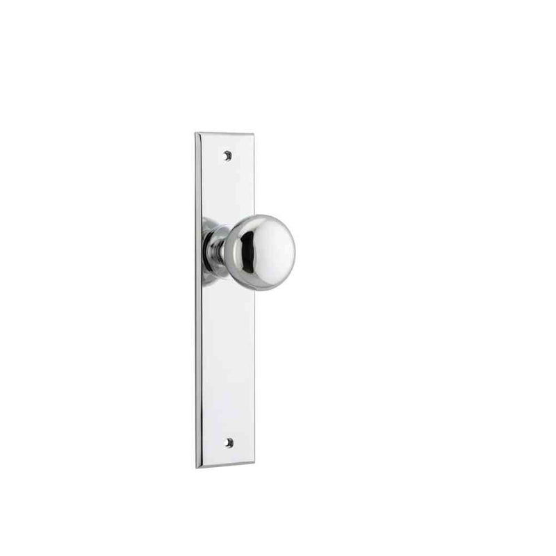 Door Knob Cambridge Chamfered Latch Polished Chrome