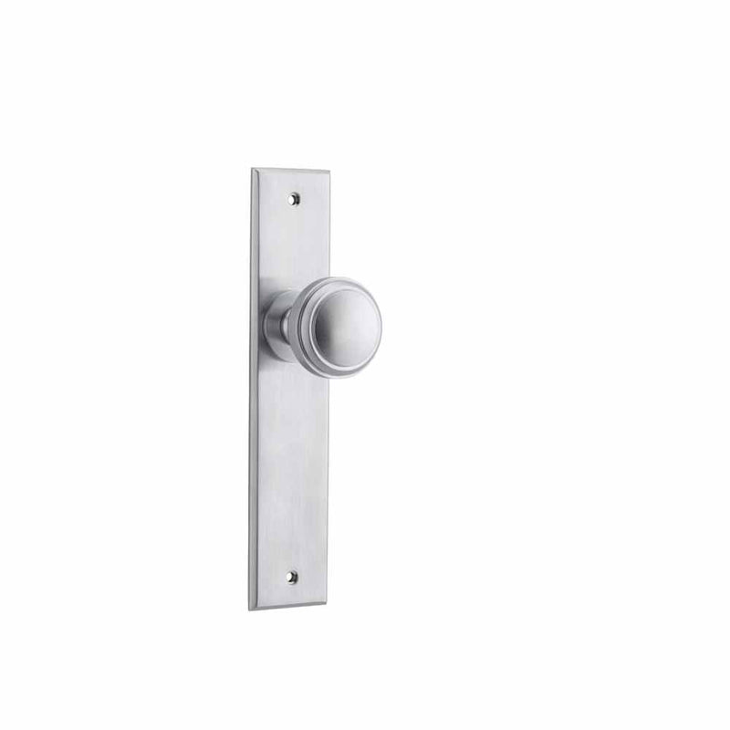 Door Knob Paddington Chamfered Latch Brushed Chrome