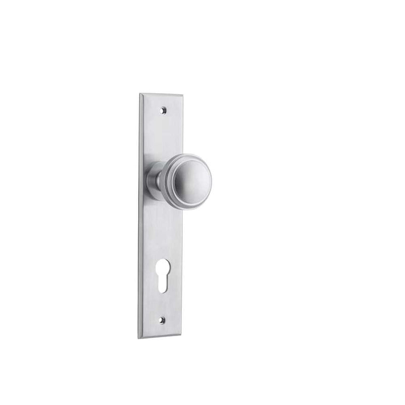 Door Knob Paddington Chamfered Euro Brushed Chrome