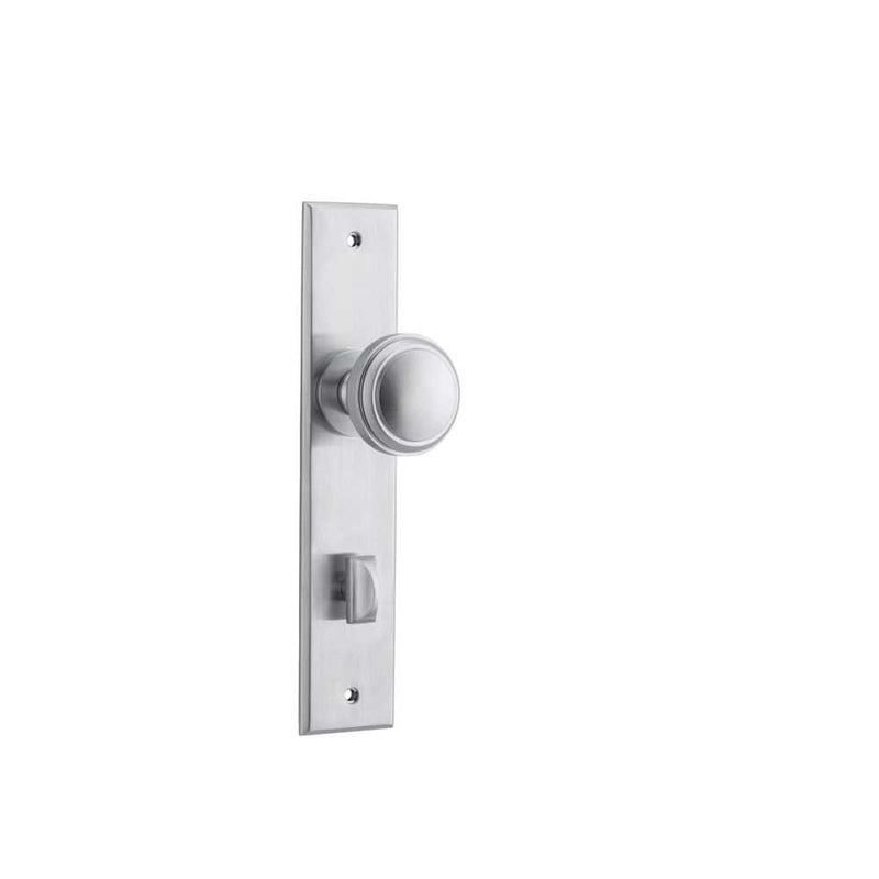 Door Knob Paddington Chamfered Privacy Brushed Chrome