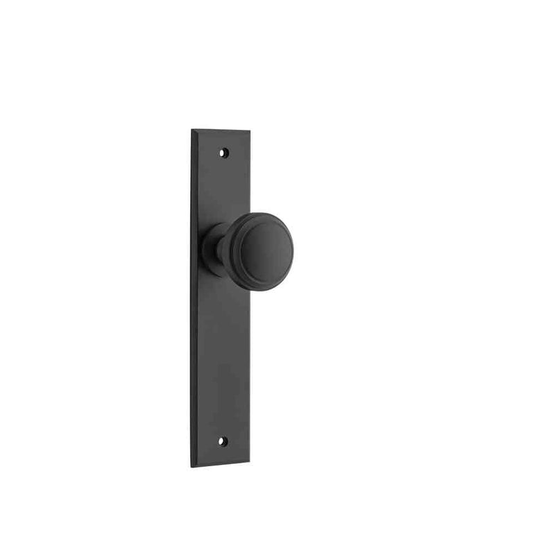 Door Knob Paddington Chamfered Latch Matt Black
