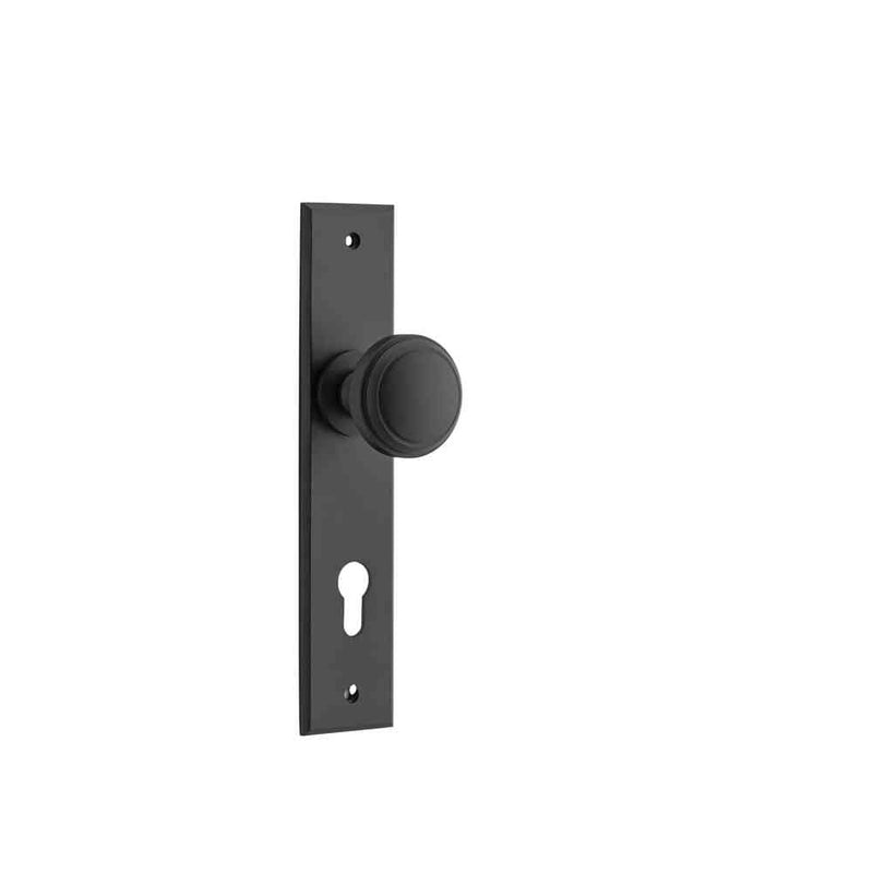 Door Knob Paddington Chamfered Euro Matt Black