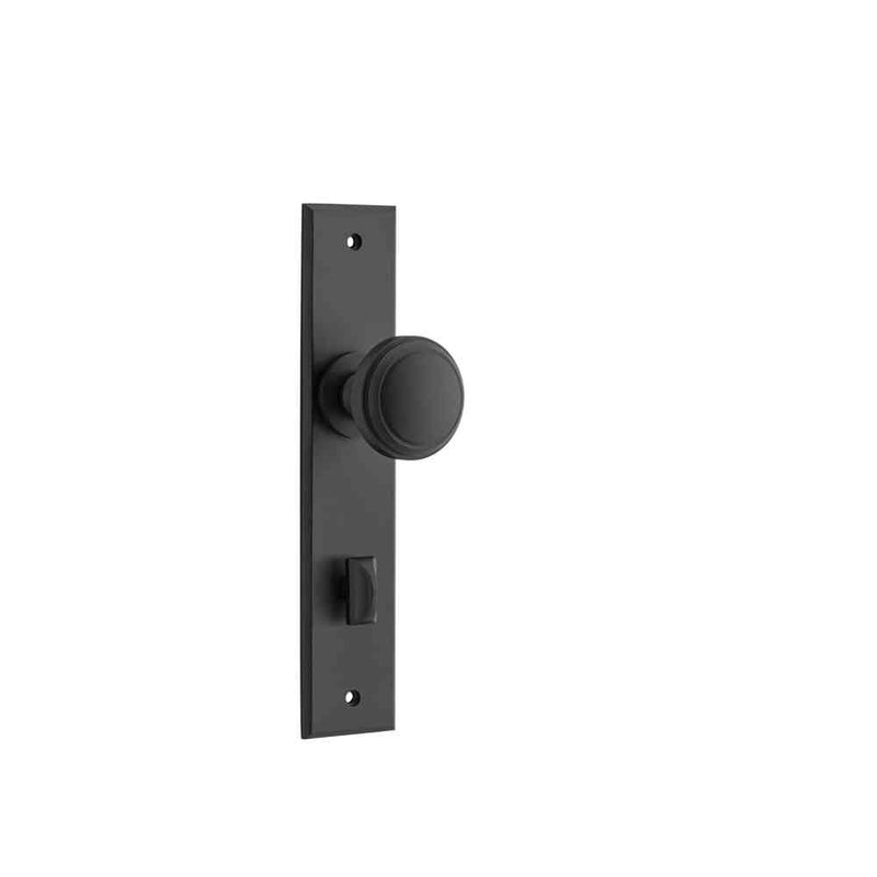 Door Knob Paddington Chamfered Privacy Matt Black