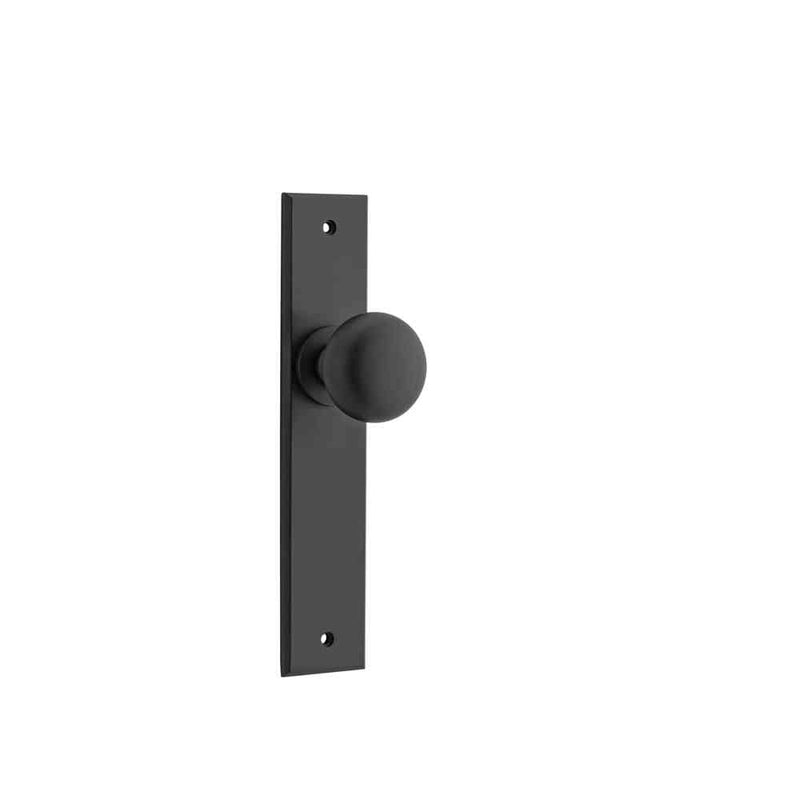 Door Knob Cambridge Chamfered Latch Matt Black