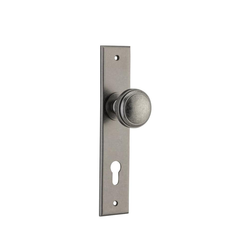 Door Knob Paddington Chamfered Euro Distressed Nickel