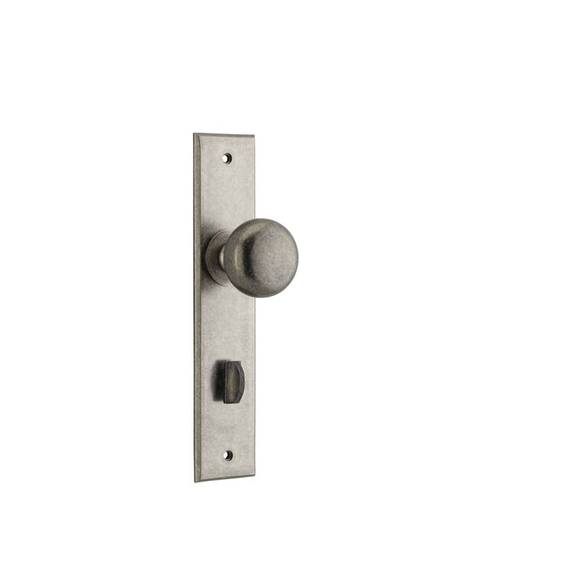 Door Knob Cambridge Chamfered Privacy Distressed Nickel