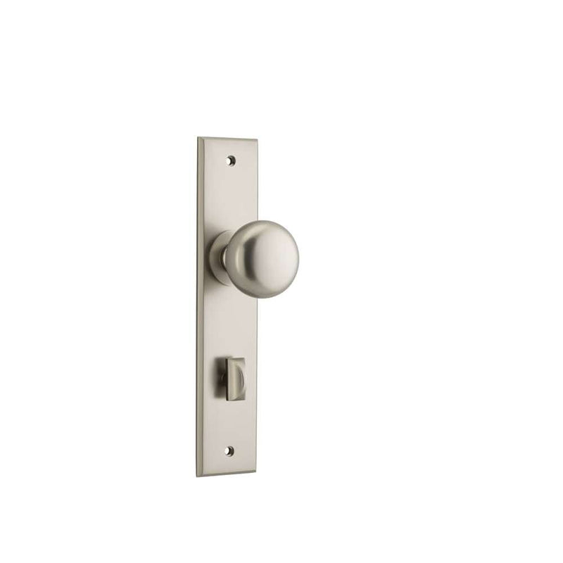 Door Knob Cambridge Chamfered Privacy Satin Nickel
