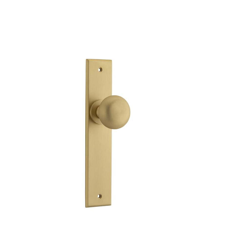 Door Knob Cambridge Chamfered Latch Brushed Brass
