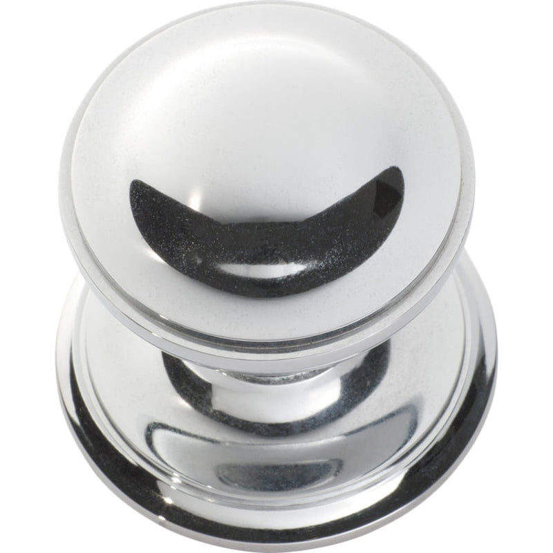 Centre Door Knob Round Chrome Plated