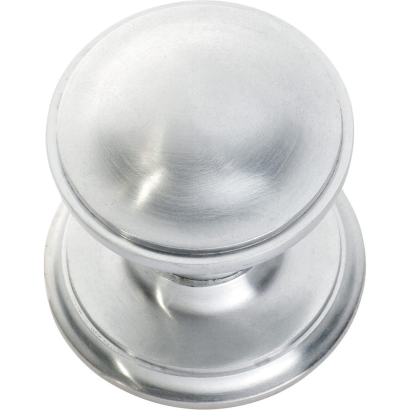 Centre Door Knob Round Satin Chrome