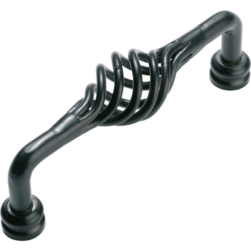 Pull Handle Wire Twist D Pull Iron Matt Black 85mm