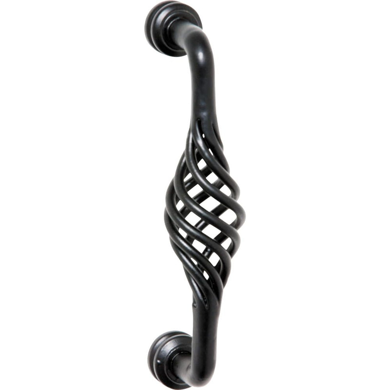 Pull Handle Wire Twist D Pull Iron Matt Black 125mm