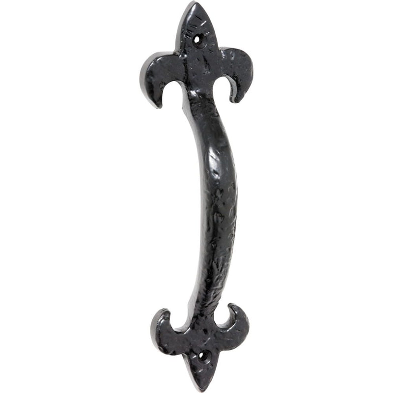 Pull Handle Iron Fleur-de-lis Matt Black 180mm