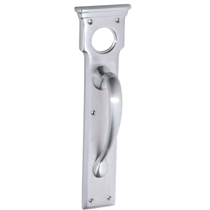 Pull Handle Cylinder Hole Satin Chrome