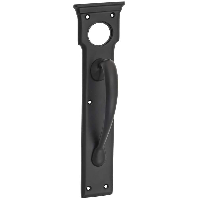 Pull Handle Cylinder Hole Matt Black
