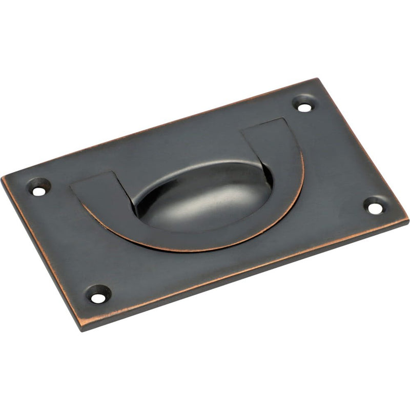 Flush Pull Large Antique Copper H55xW90mm