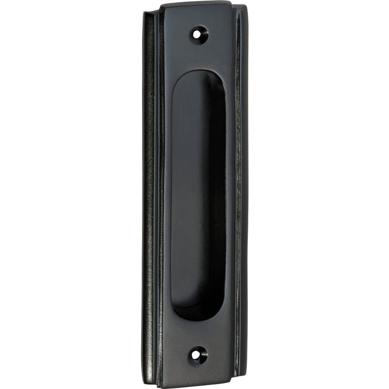Sliding Door Pull Traditional Matt Black H150xW43mm