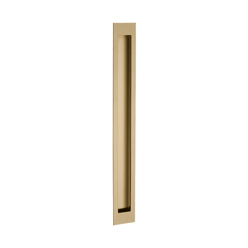 Zanda Flush Pull Verve Satin Brass 300x37mm