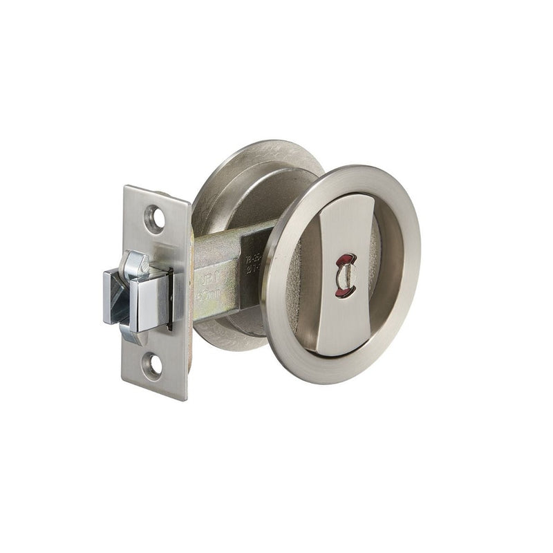 Zanda Sliding Cavity Privacy Set Round Brushed Nickel