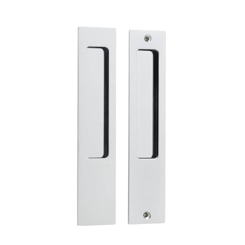 Sliding Door Pull Rectangular Pair Polished Chrome