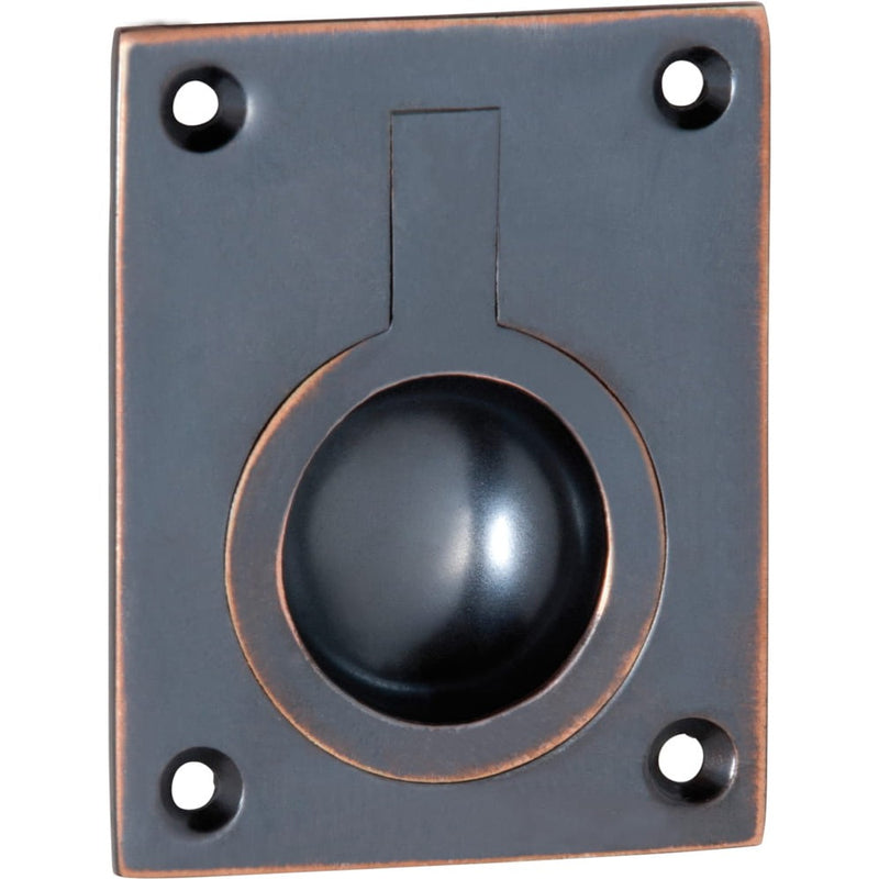 Flush Ring Pull Antique Copper H63xW50mm