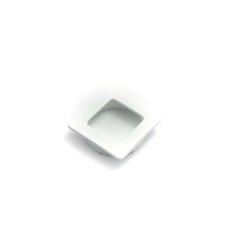 Dune 50mm Square Recessed Pull Matt White
