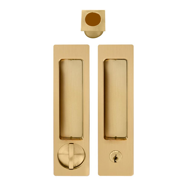 Windsor Cavity Suite Ultra Locking Set Matt Satin Brass | Paddington ...