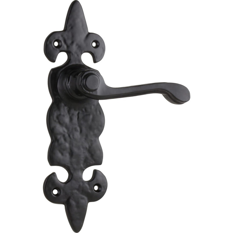Door Lever Stratford Iron Latch Pair Matt Black