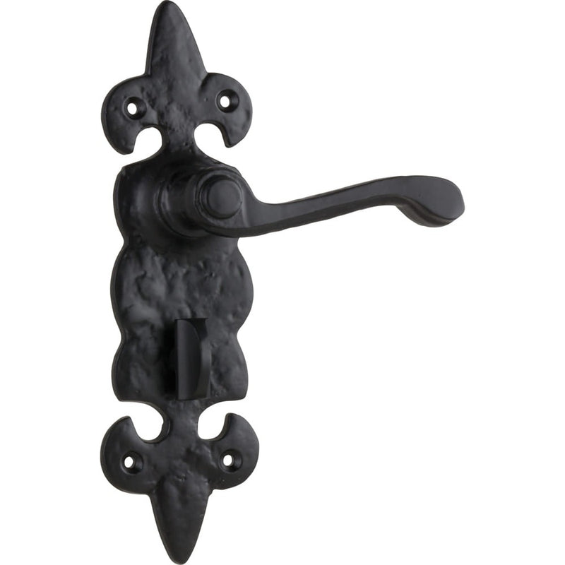 Door Lever Stratford Iron Privacy Pair Matt Black