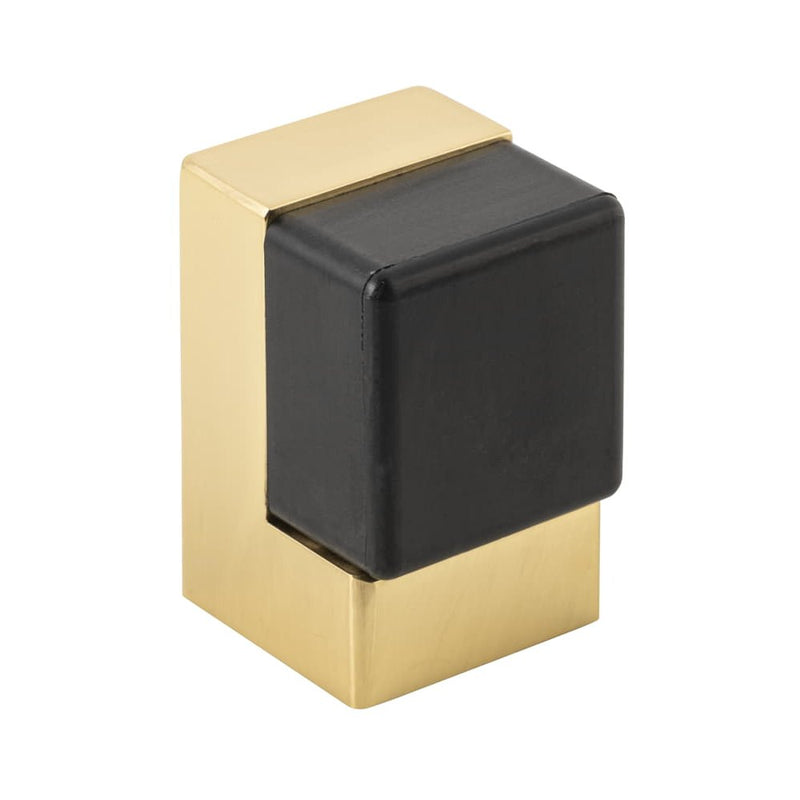 Door Stop Square Polished Brass H50xW32xD35mm