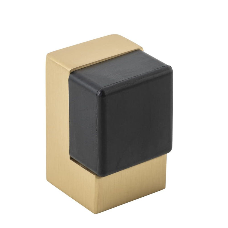 Door Stop Square Brushed Brass H50xW32xD35mm