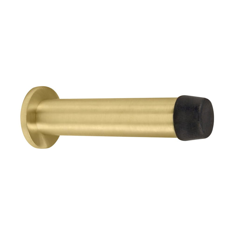 Windsor Door Stop Wall Mounted Concealed Fix 85mm Matt Satin Brass