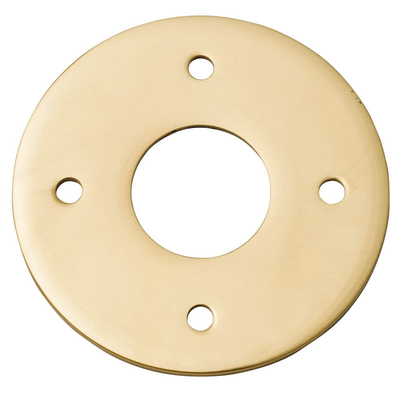 Adaptor Plate Pair Round Rose Polished Brass D60mm