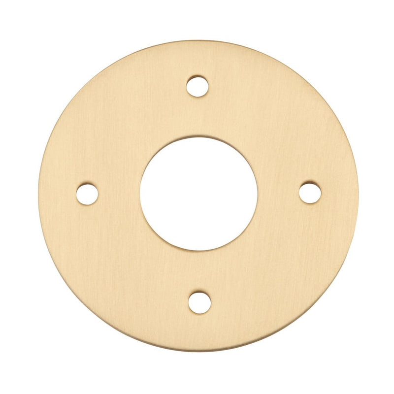 Adaptor Plate Pair Round Rose Brushed Brass D60mm