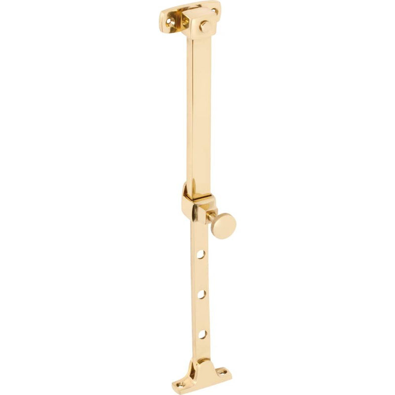 Casement Stay Telescopic Pin Polished Brass