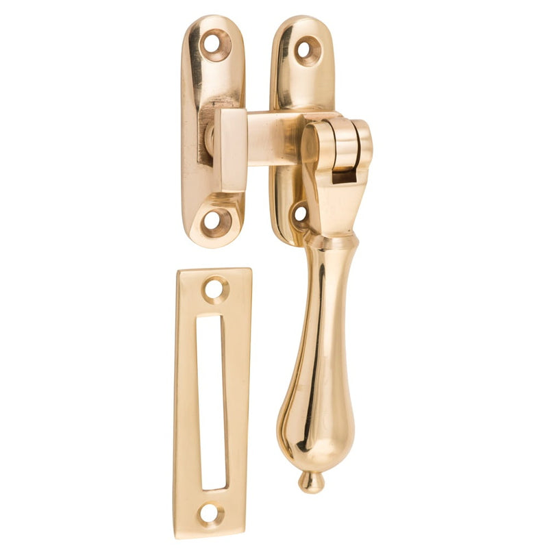 Casement Fastener Teardrop Polished Brass