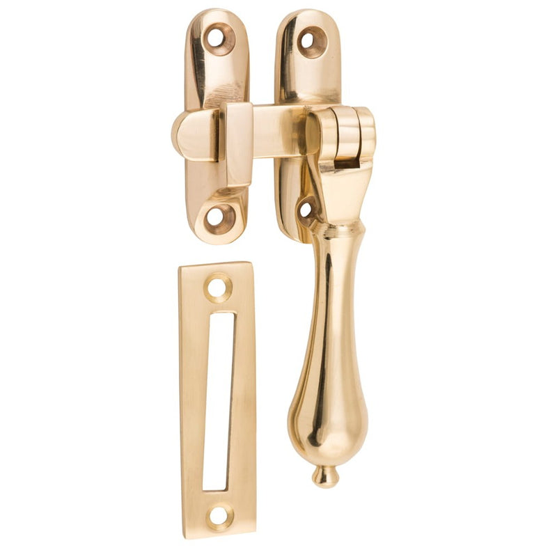 Casement Fastener Teardrop Long Throw Polished Brass