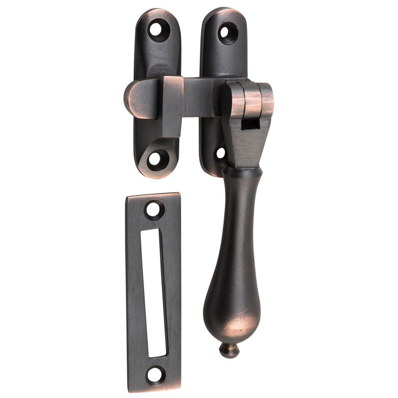 Casement Fastener Teardrop Long Throw Antique Copper