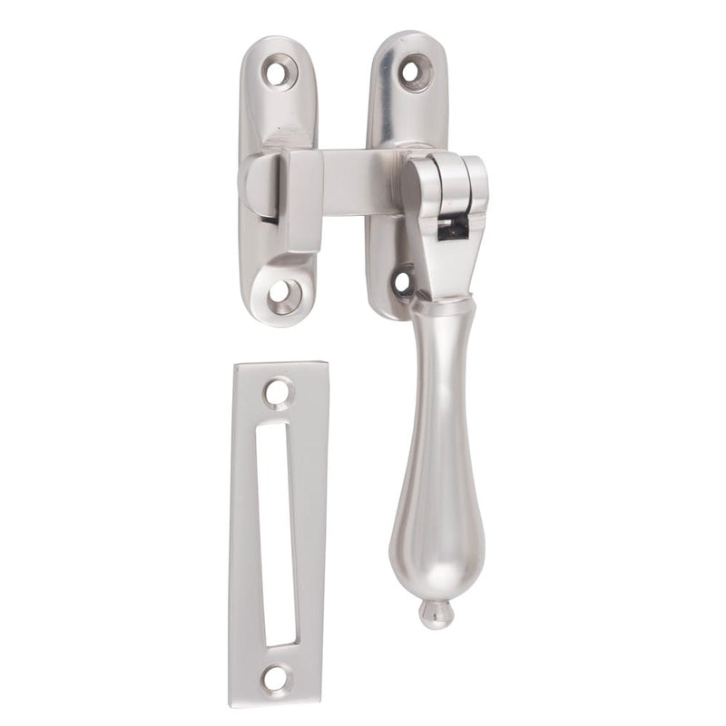 Casement Fastener Teardrop Long Throw Satin Nickel