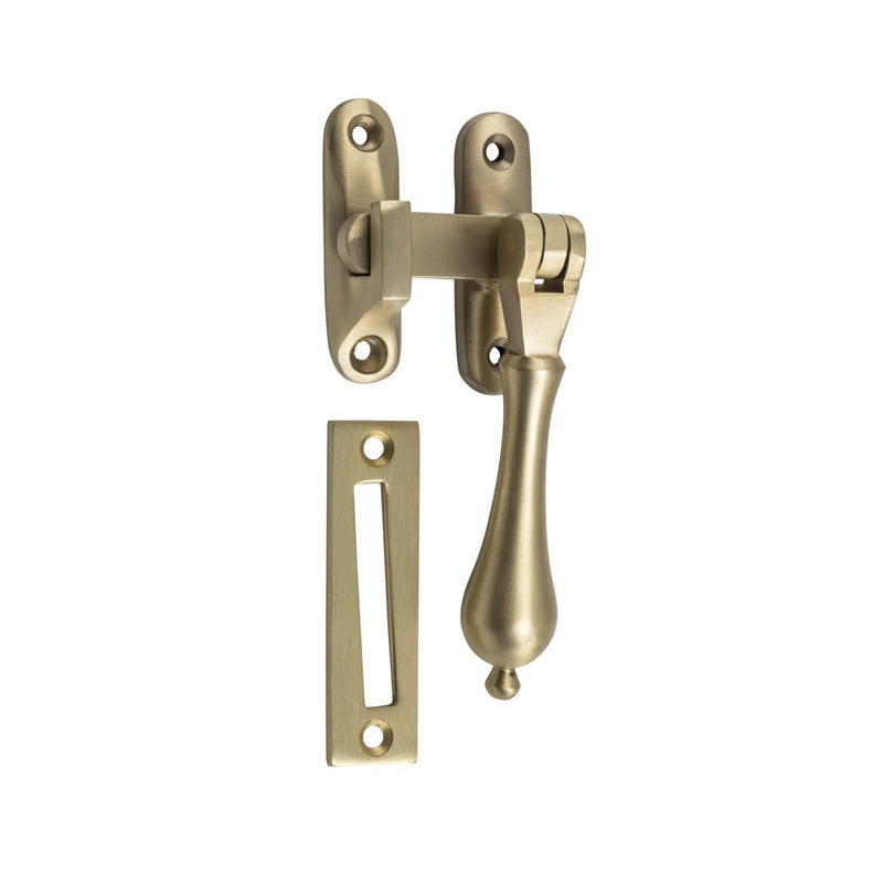 Casement Fastener Teardrop Long Throw Satin Brass