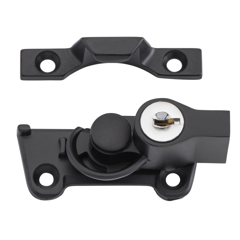 Sash Fastener Locking Wide Base Zinc Alloy Matt Black