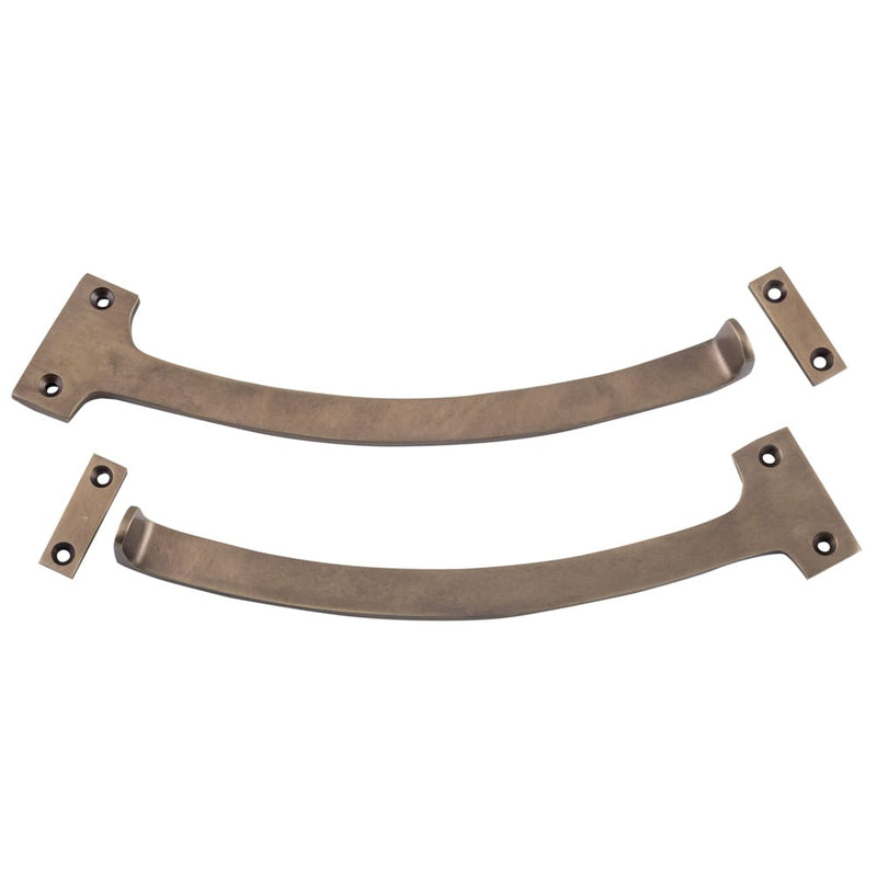 Fanlight Stop Pair Antique Brass