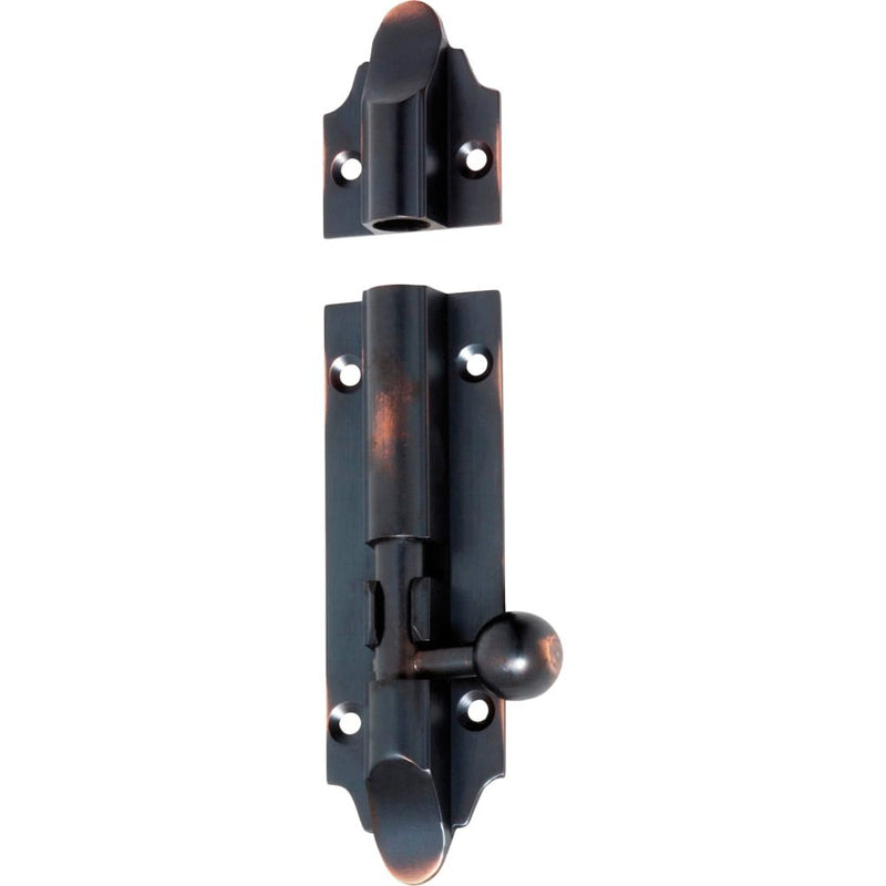 Barrel Bolt Victorian Antique Copper 100mm