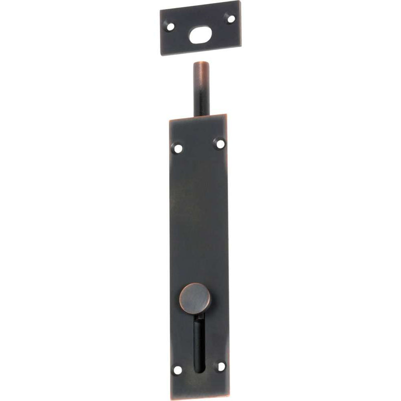 Barrel Bolt Reverse Antique Copper 150mm