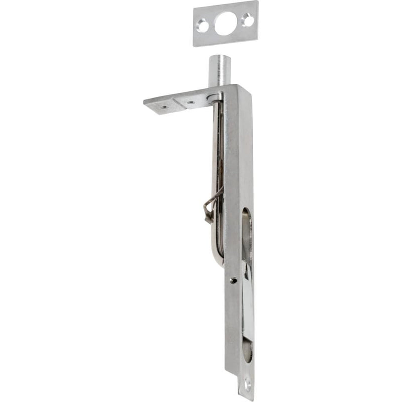 Flush Bolt Satin Chrome H150xW19mm