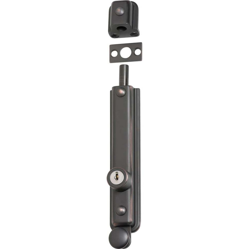 Surface Bolt Locking Zinc Alloy Antique Copper 150mm