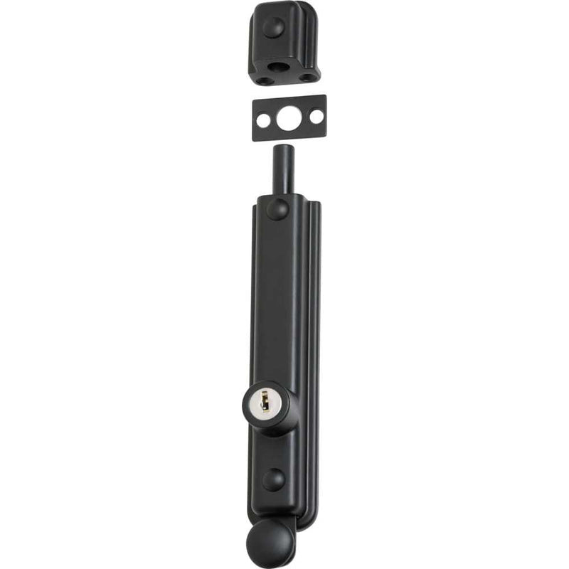 Surface Bolt Locking Zinc Alloy Matt Black 150mm